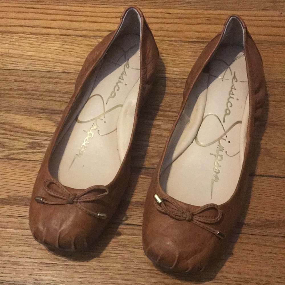 Jessica Simpson Ballet Flats, Size 7M, Tan